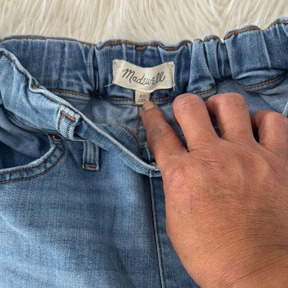 Madewell High Rise .Elastic Rise Light Blue Denim Jeans Size 27 - Picture 3 of 7